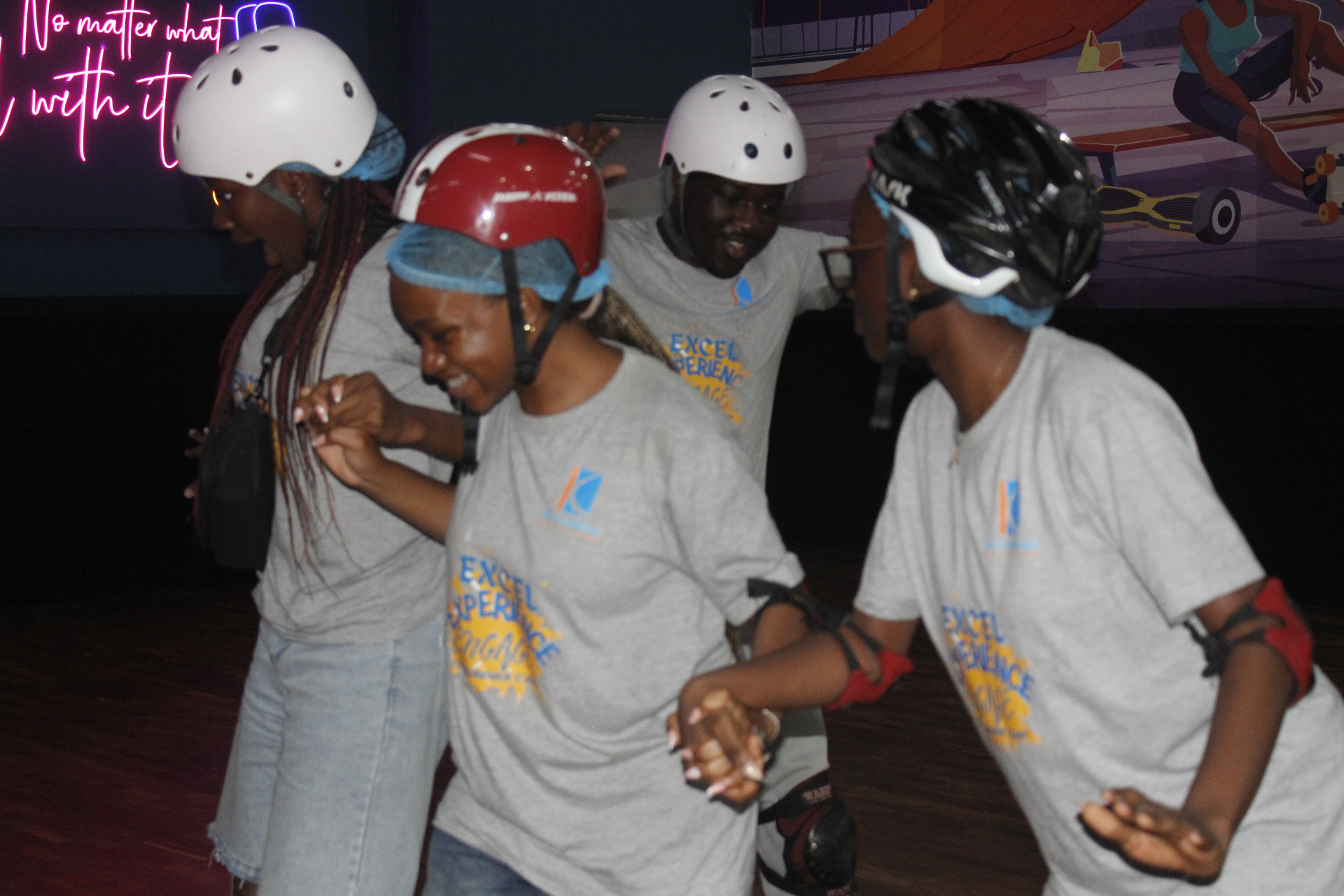 Students walking together on a Friday excursion in Lagos
